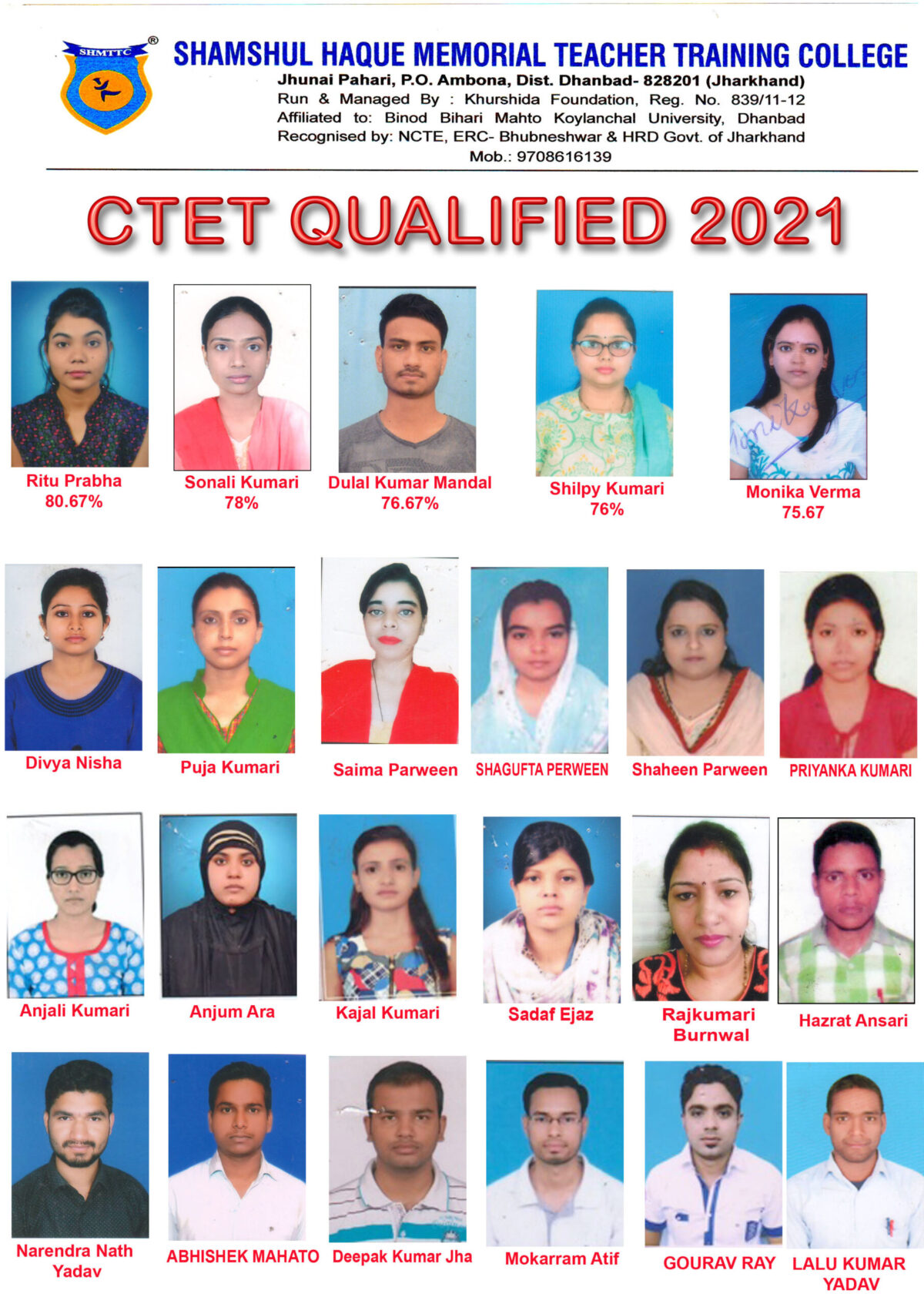 final w B.Ed College in Dhanbad SHMTTC Teachers Training College